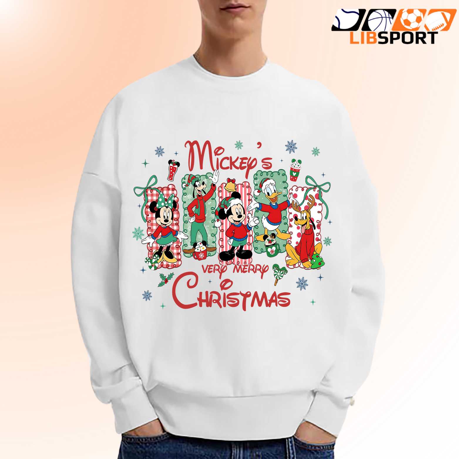 Mickey Very Merry Christmas Shirt, Holiday Friends Christmas Tee, Cute Festive Unisex T-Shirt